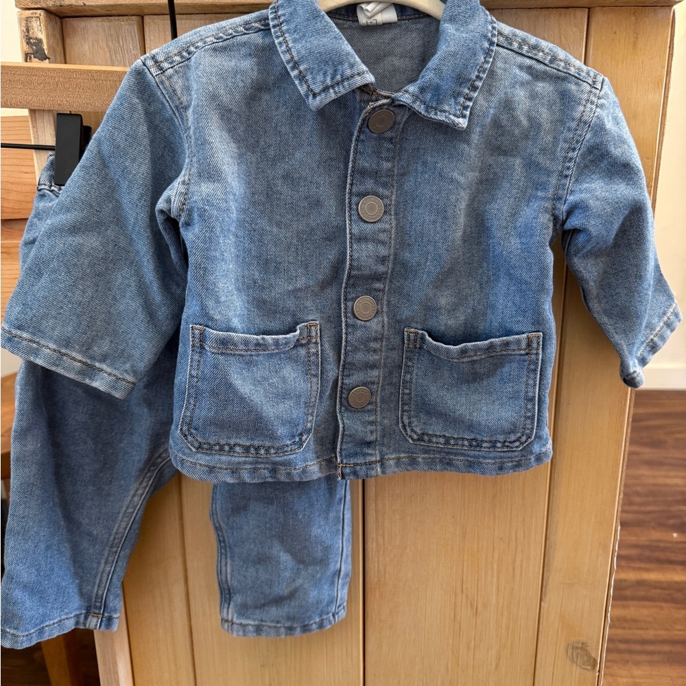 H&M Blue Kids Jean Jacket Set